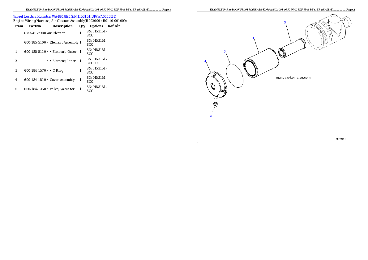 Protected: WA480-8E0 S/N H53151-UP Partsbook