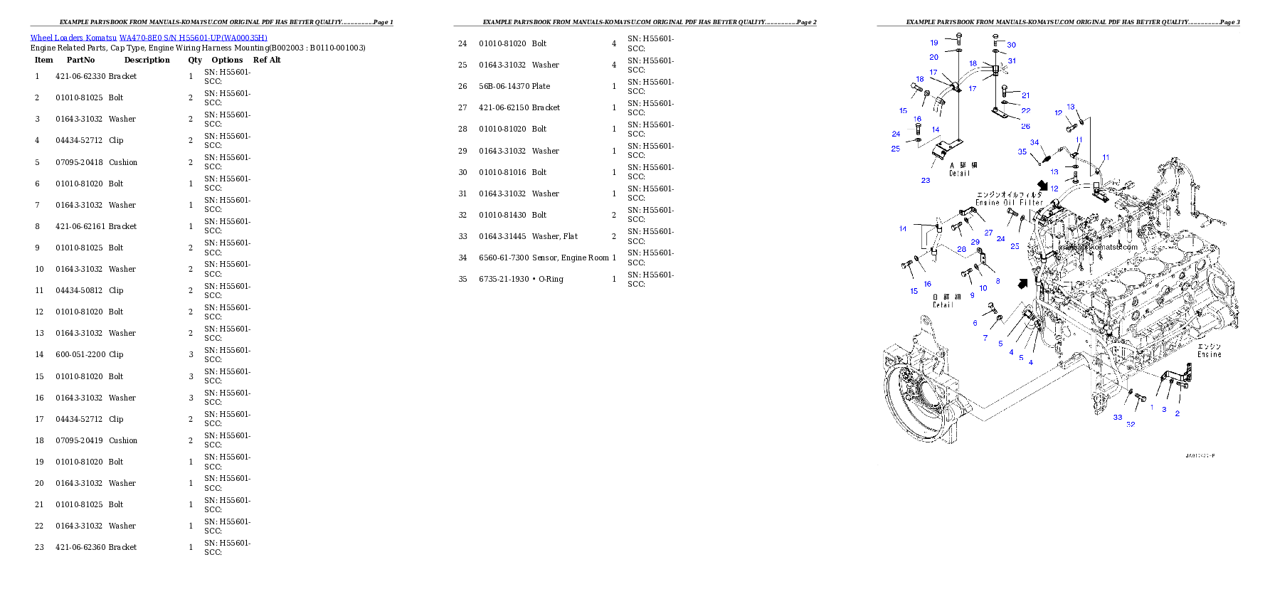Protected: WA470-8E0 S/N H55601-UP Partsbook