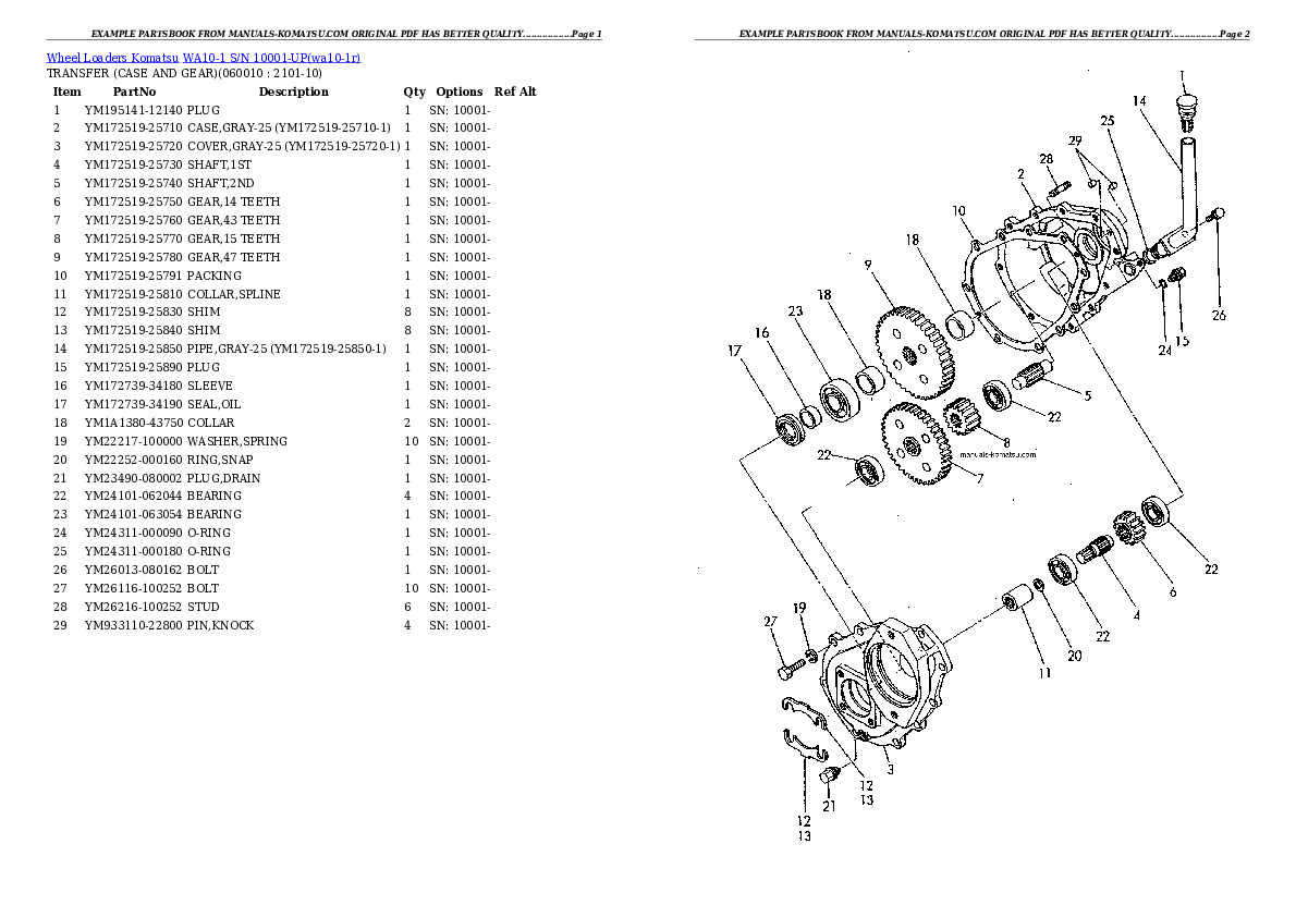 Protected: WA10-1 S/N 10001-UP Partsbook
