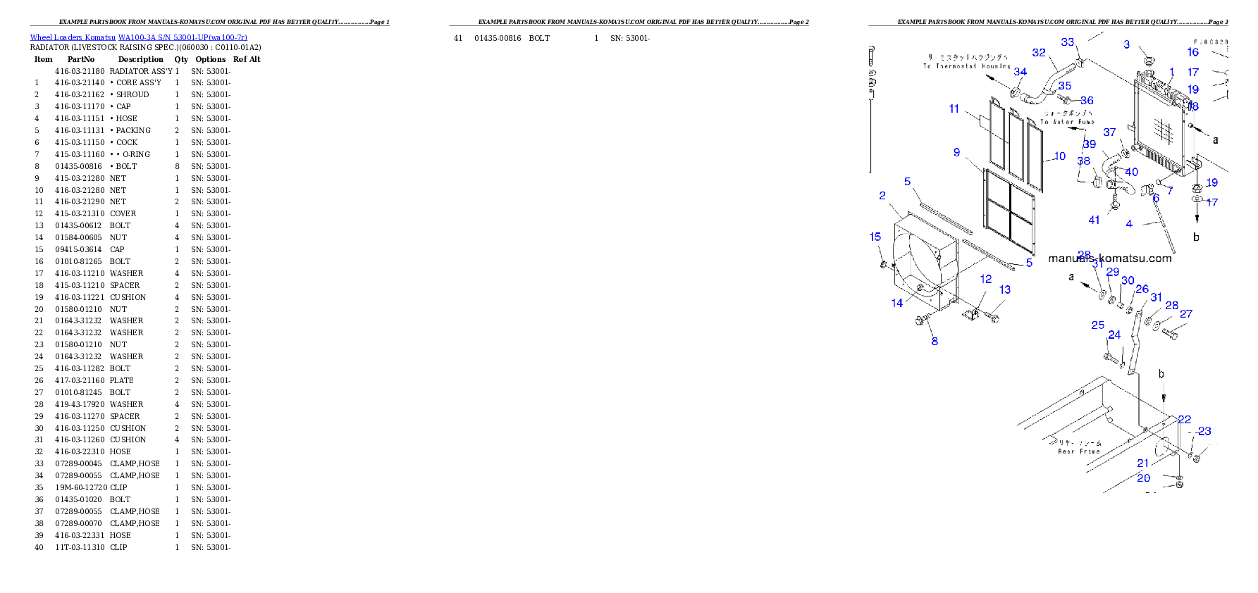 Protected: WA100-3A S/N 53001-UP Partsbook