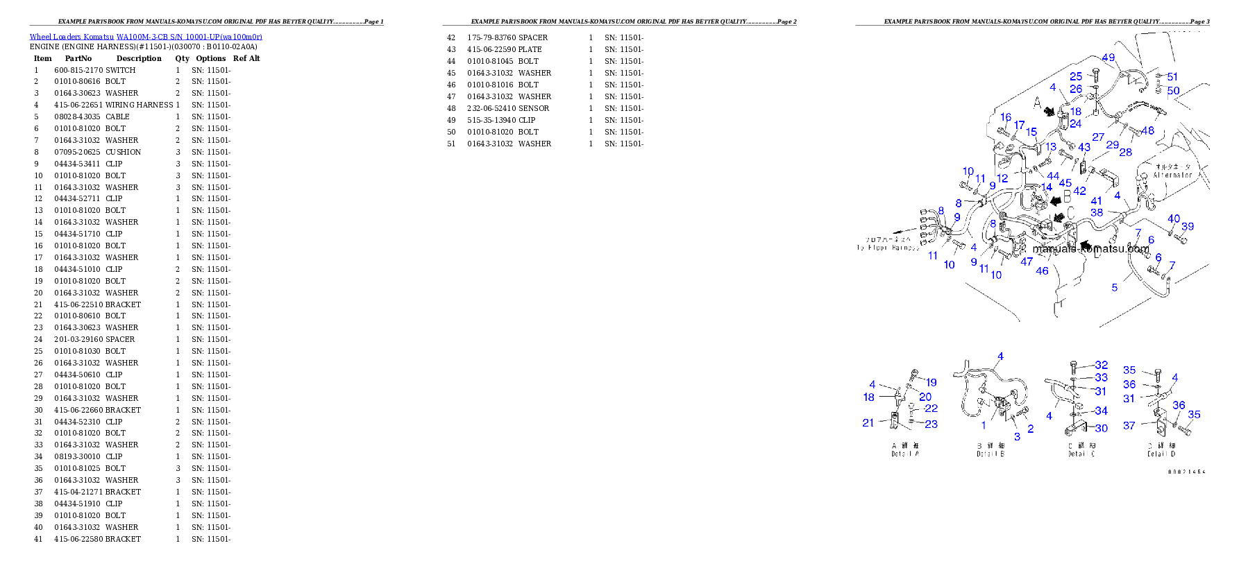 Protected: WA100M-3-CB S/N 10001-UP Partsbook