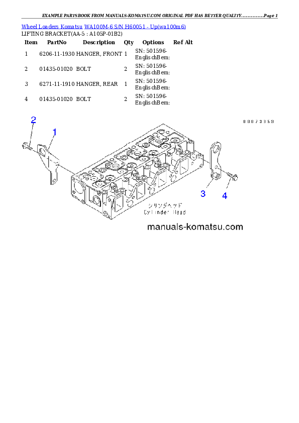 Protected: WA100M-6 S/N H60051 – Up Partsbook