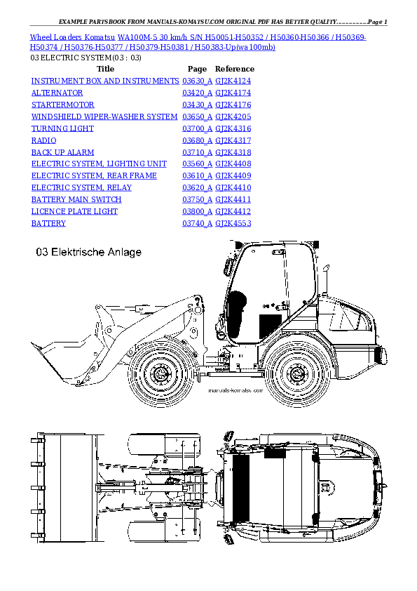 Protected: WA100M-5 30 km/h S/N H50051-H50352 / H50360-H50366 / H50369-H50374 / H50376-H50377 / H50379-H50381 / H50383-Up Partsbook