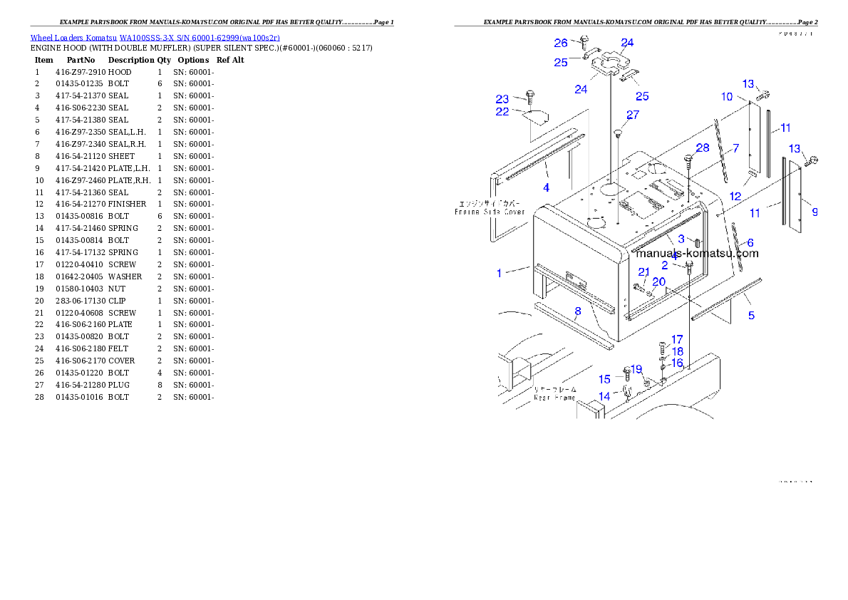 Protected: WA100SSS-3-X S/N 60001-62999 Partsbook