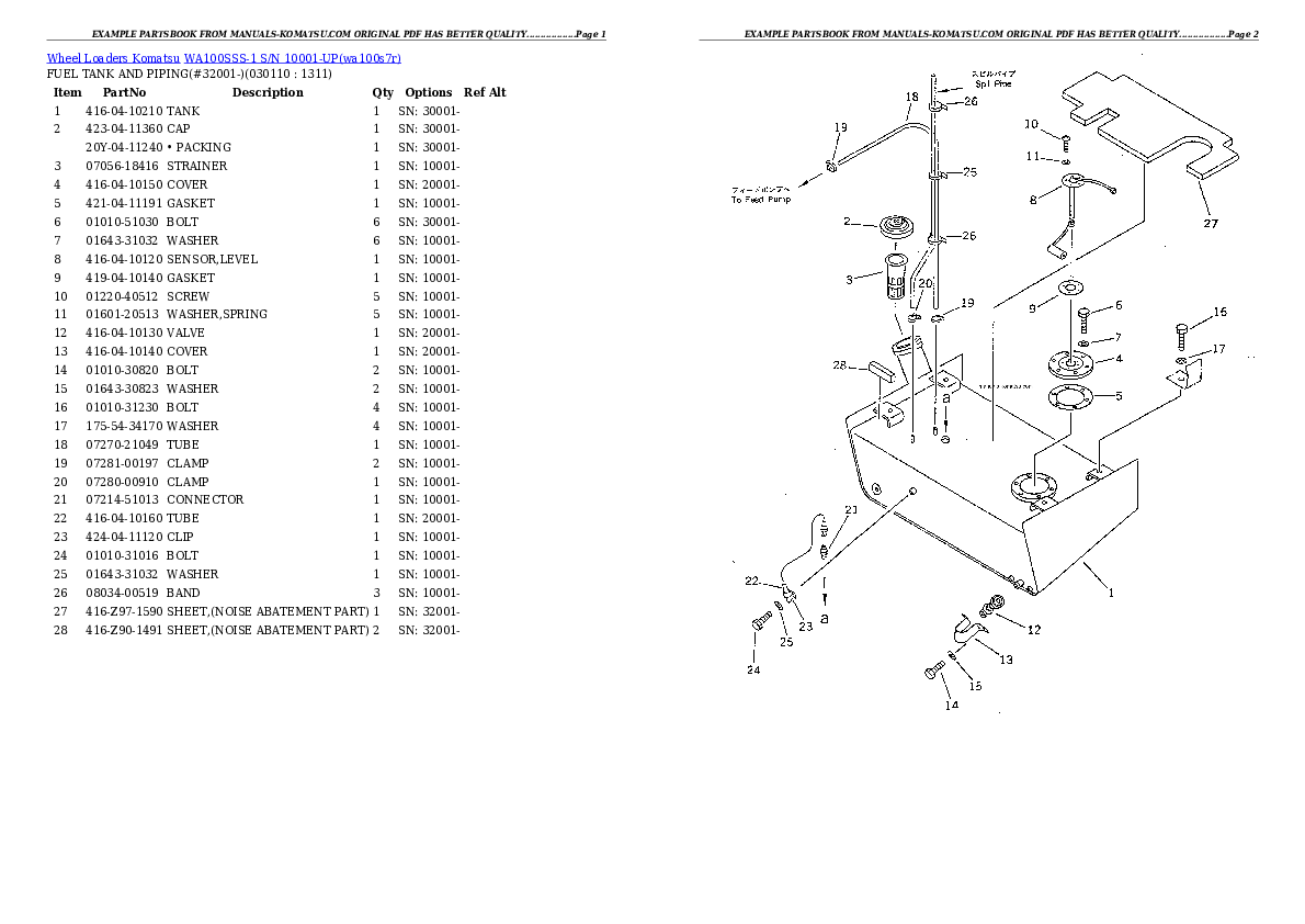 Protected: WA100SSS-1 S/N 10001-UP Partsbook
