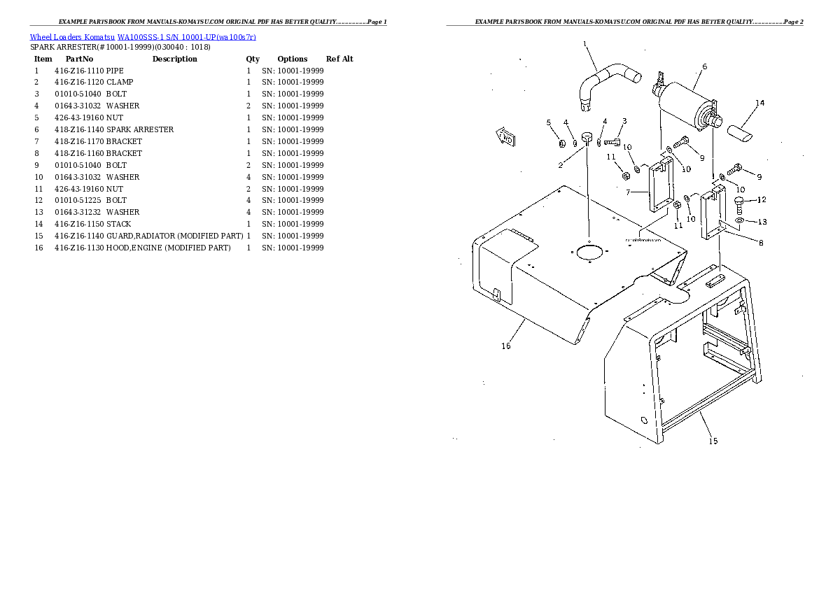 Protected: WA100SSS-1 S/N 10001-UP Partsbook