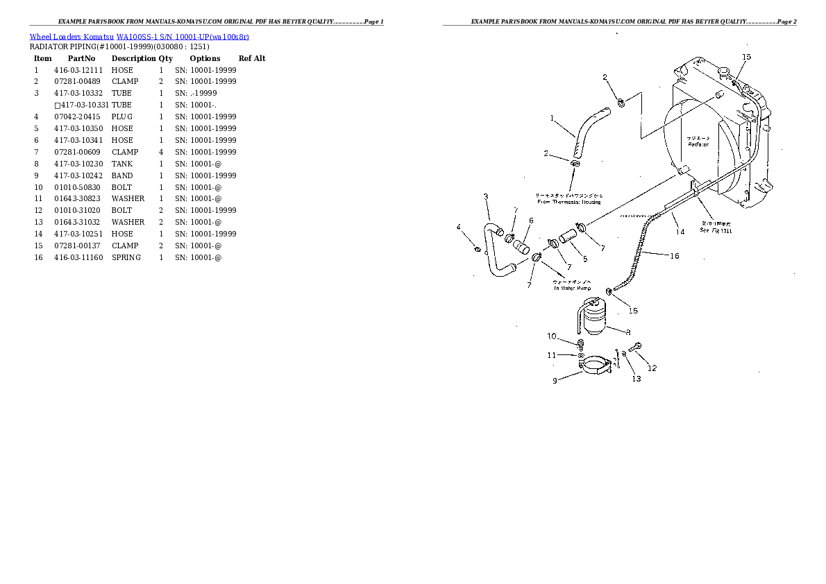 Protected: WA100SS-1 S/N 10001-UP Partsbook