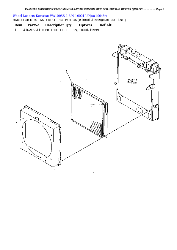 Protected: WA100SS-1 S/N 10001-UP Partsbook