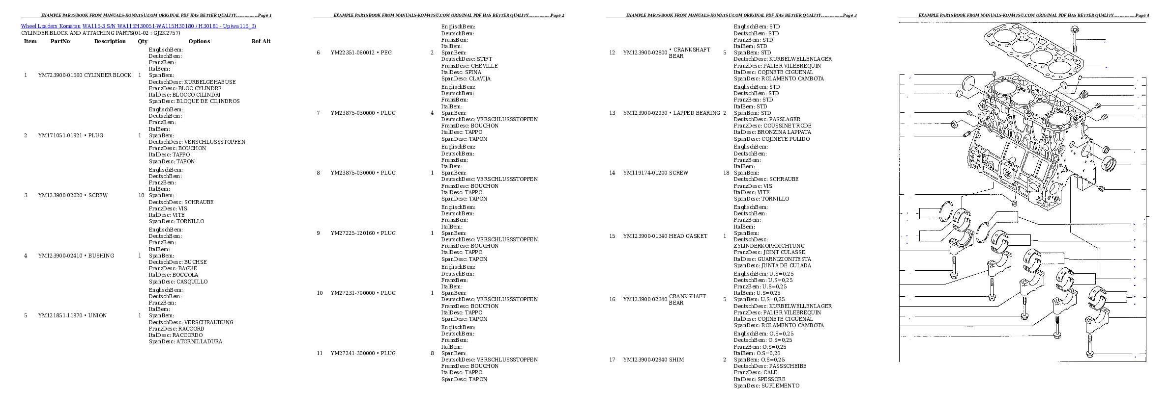 Protected: WA115-3 S/N WA115H30051-WA115H30180 / H30181 – Up Partsbook