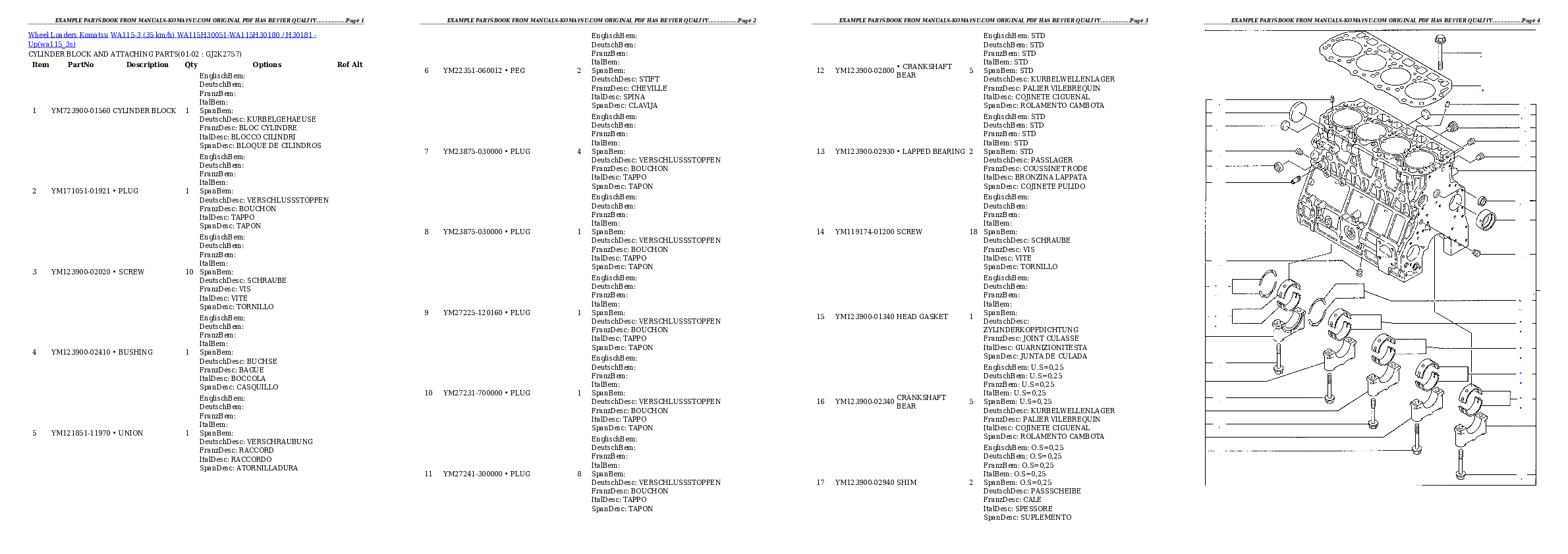 Protected: WA115-3 (35 km/h) WA115H30051-WA115H30180 / H30181 – Up Partsbook