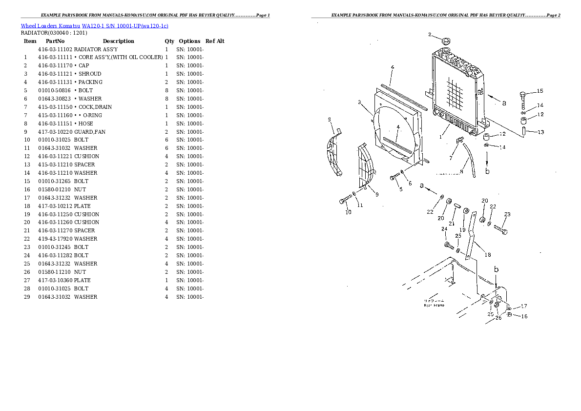 Protected: WA120-1 S/N 10001-UP Partsbook