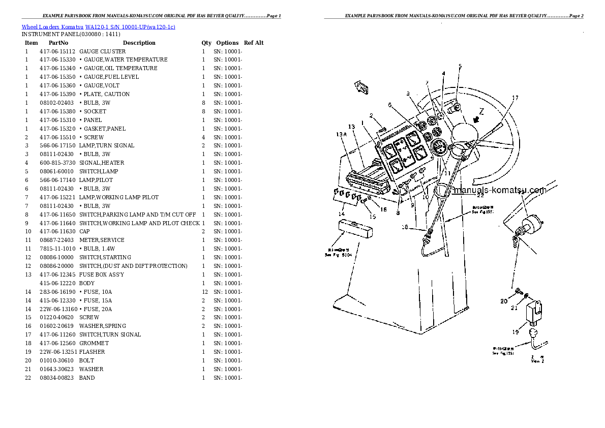 Protected: WA120-1 S/N 10001-UP Partsbook