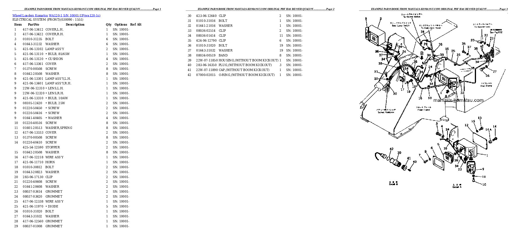 Protected: WA120-1 S/N 10001-UP Partsbook