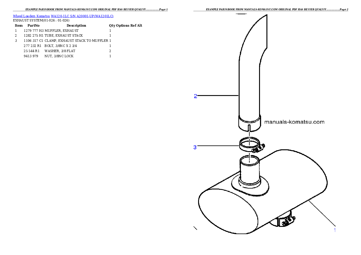 Protected: WA120-1LC S/N A20001-UP Partsbook
