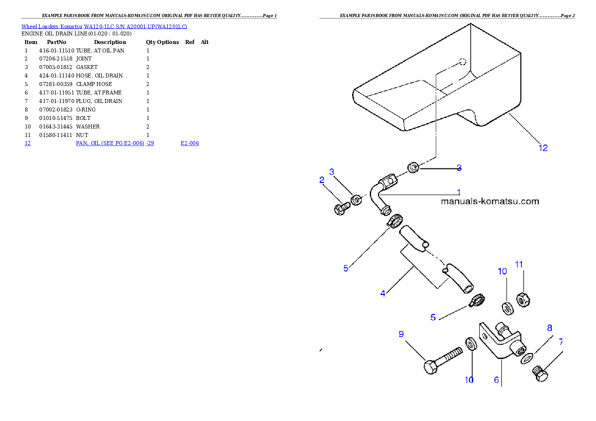 Protected: WA120-1LC S/N A20001-UP Partsbook
