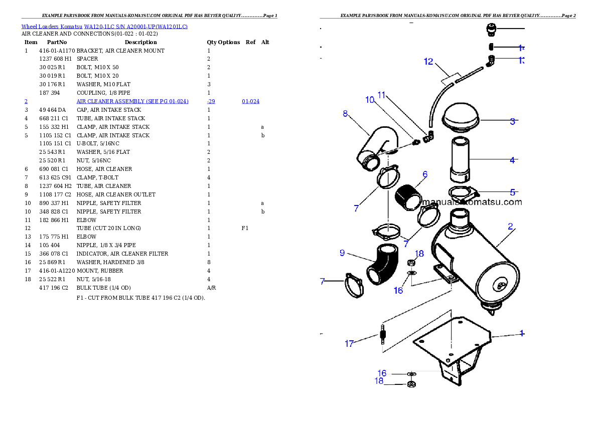 Protected: WA120-1LC S/N A20001-UP Partsbook