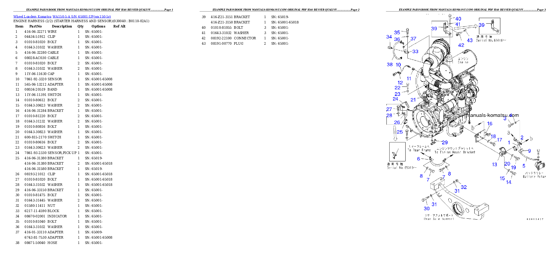 Protected: WA150-5-A S/N 65001-UP Partsbook