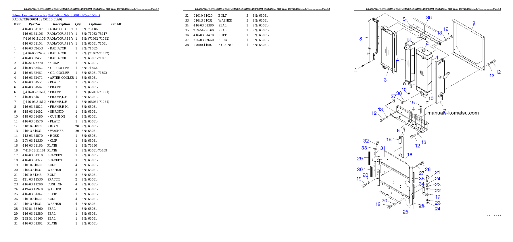 Protected: WA150L-5 S/N 65061-UP Partsbook