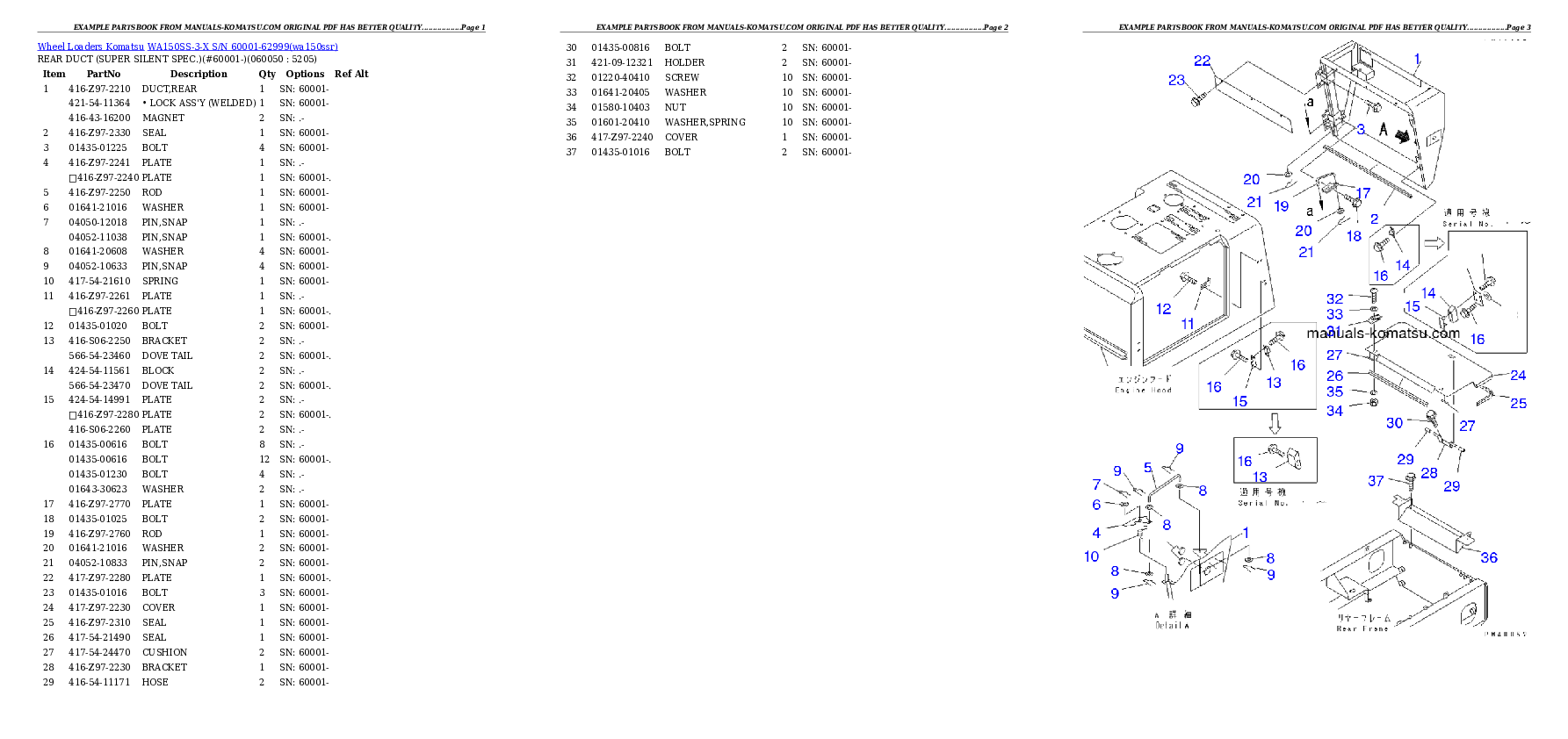 Protected: WA150SS-3-X S/N 60001-62999 Partsbook