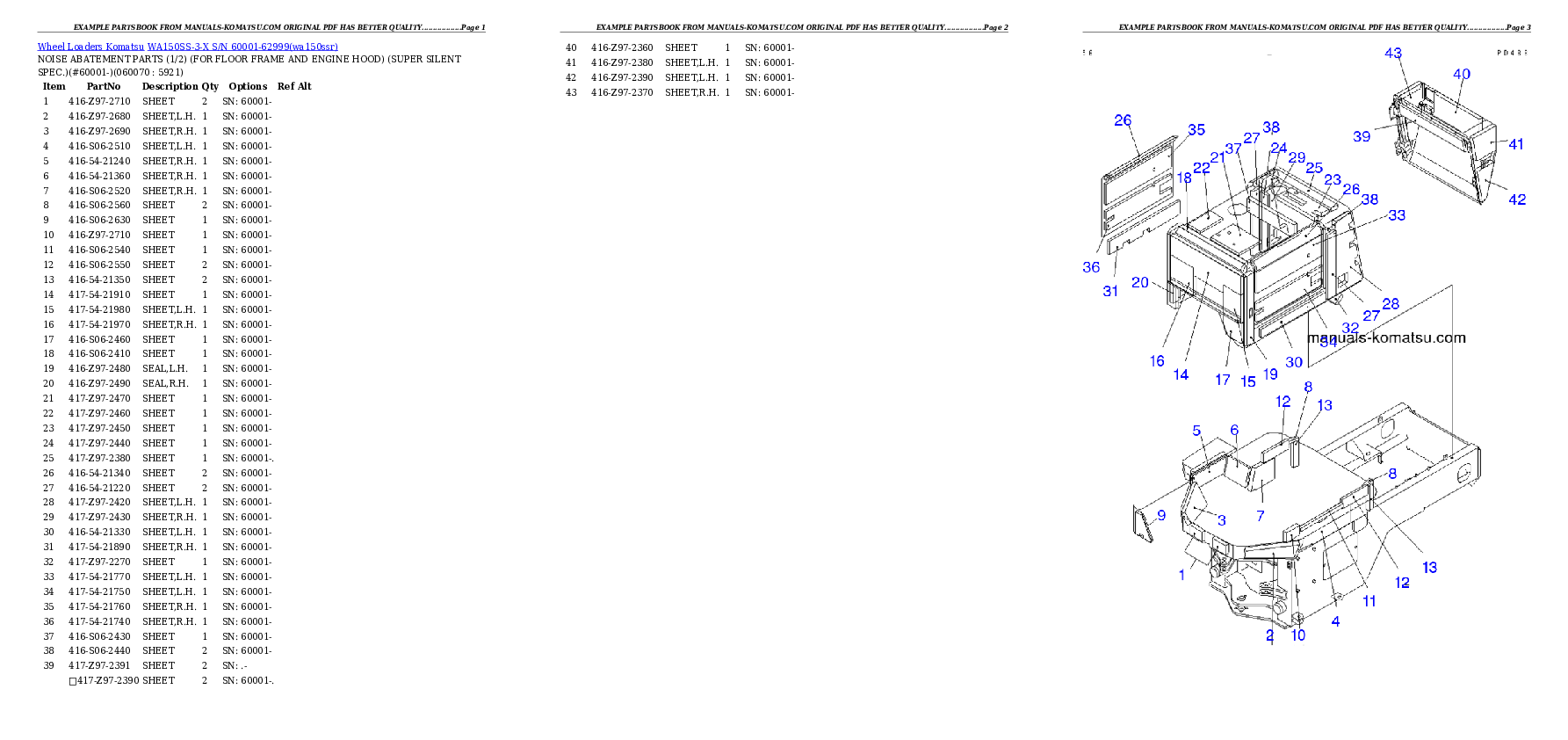 Protected: WA150SS-3-X S/N 60001-62999 Partsbook