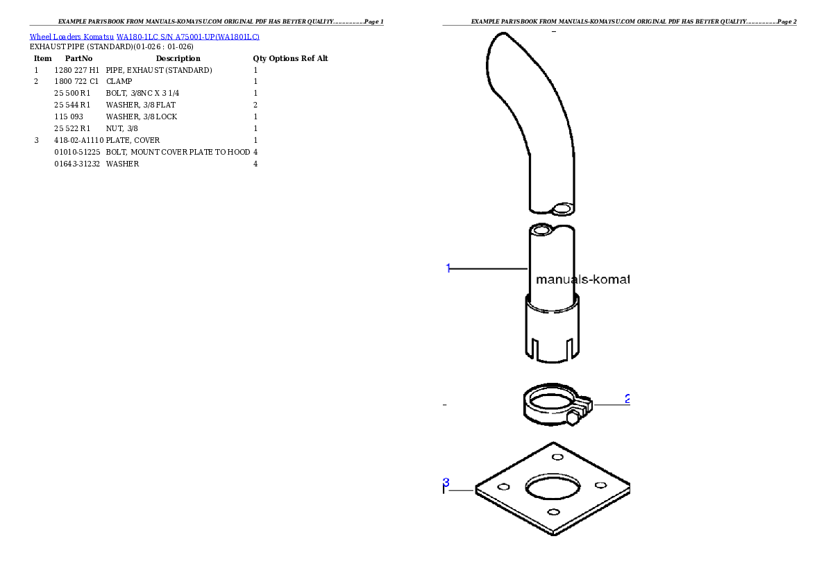 Protected: WA180-1LC S/N A75001-UP Partsbook
