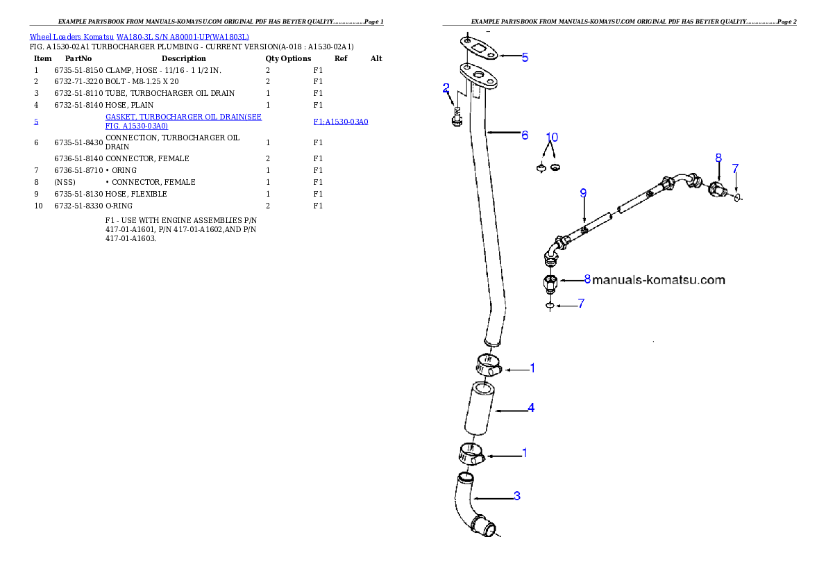 Protected: WA180-3L S/N A80001-UP Partsbook