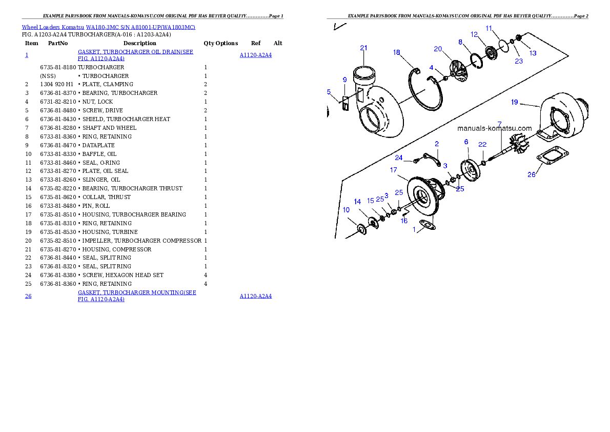 Protected: WA180-3MC S/N A81001-UP Partsbook