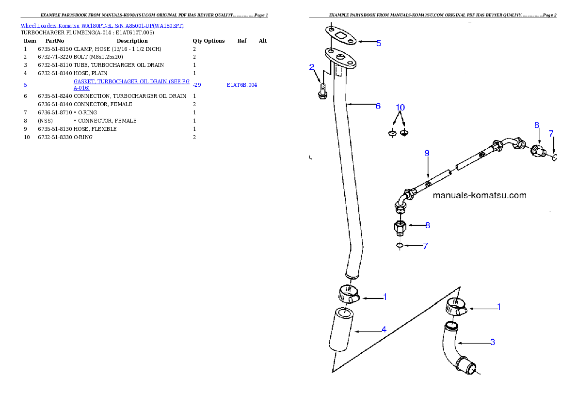 Protected: WA180PT-3L S/N A85001-UP Partsbook