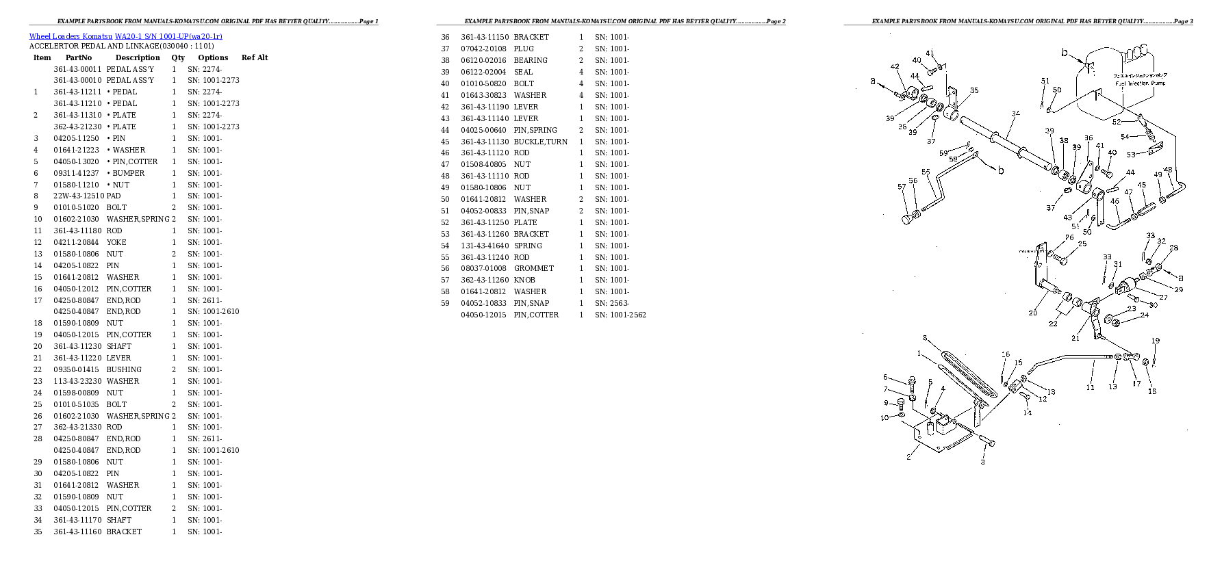 Protected: WA20-1 S/N 1001-UP Partsbook