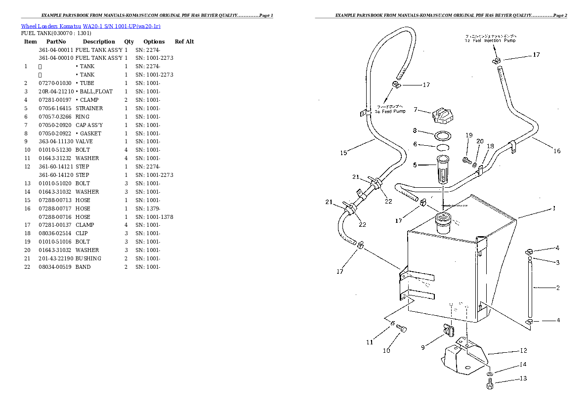 Protected: WA20-1 S/N 1001-UP Partsbook