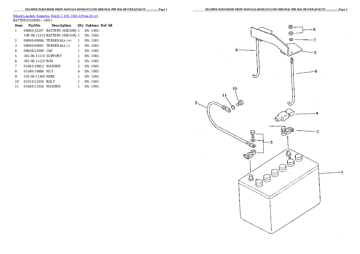 Protected: WA20-1 S/N 1001-UP Partsbook