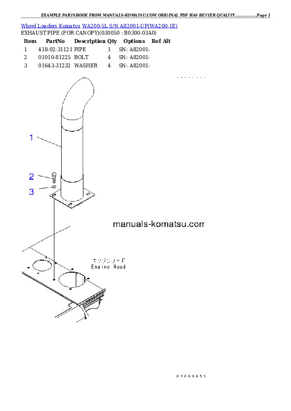 Protected: WA200-5L S/N A82001-UP Partsbook