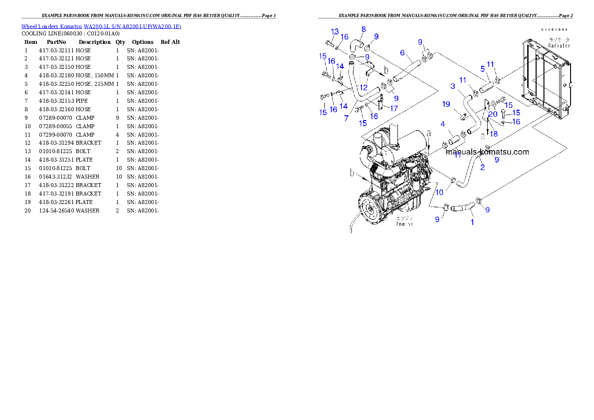 Protected: WA200-5L S/N A82001-UP Partsbook