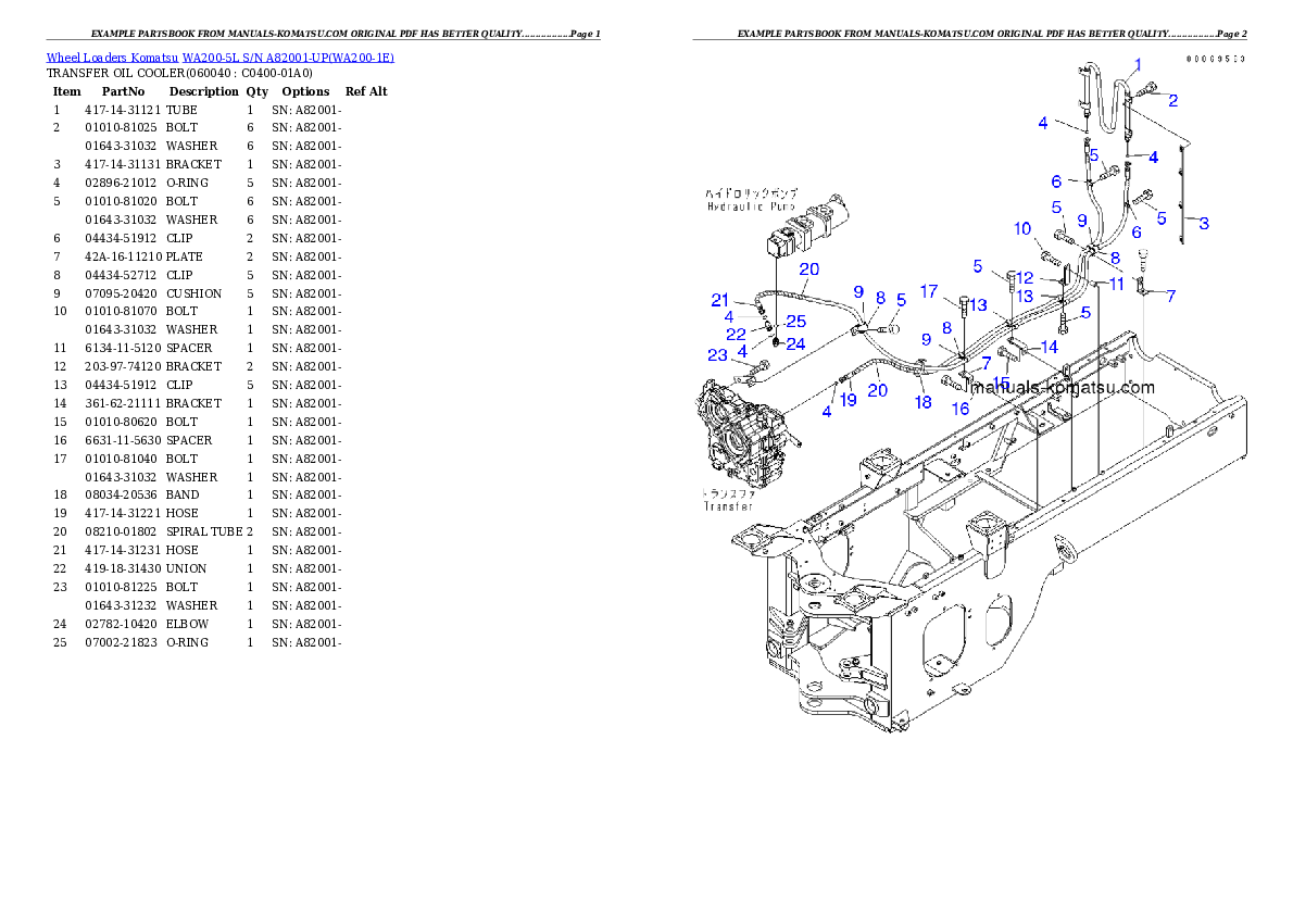 Protected: WA200-5L S/N A82001-UP Partsbook