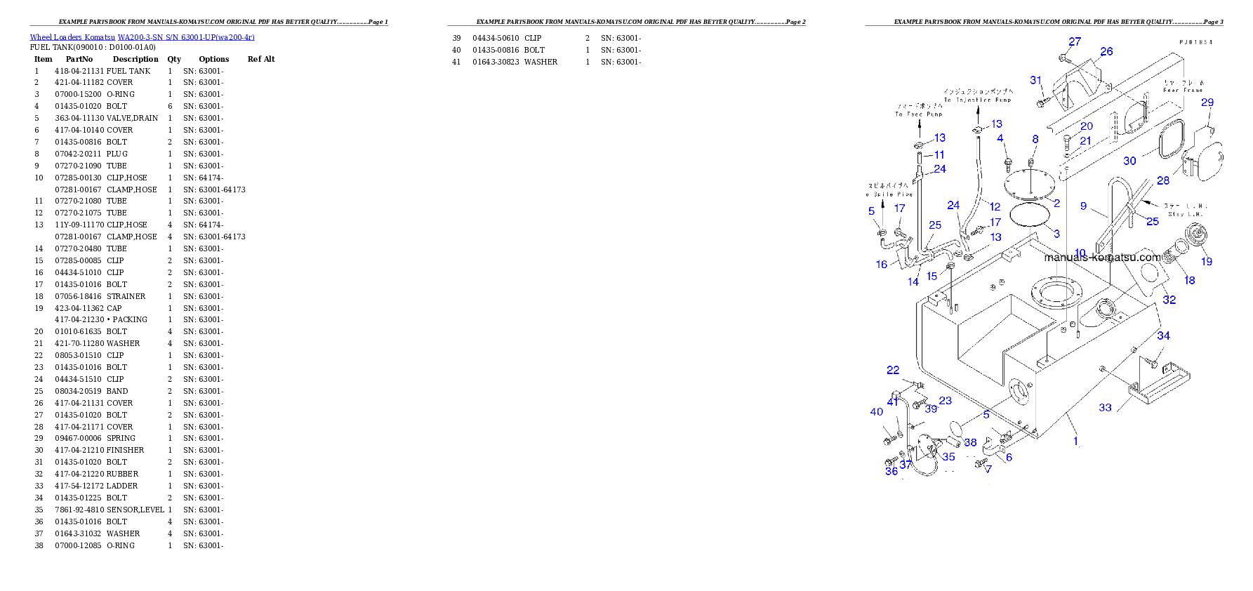Protected: WA200-3-SN S/N 63001-UP Partsbook