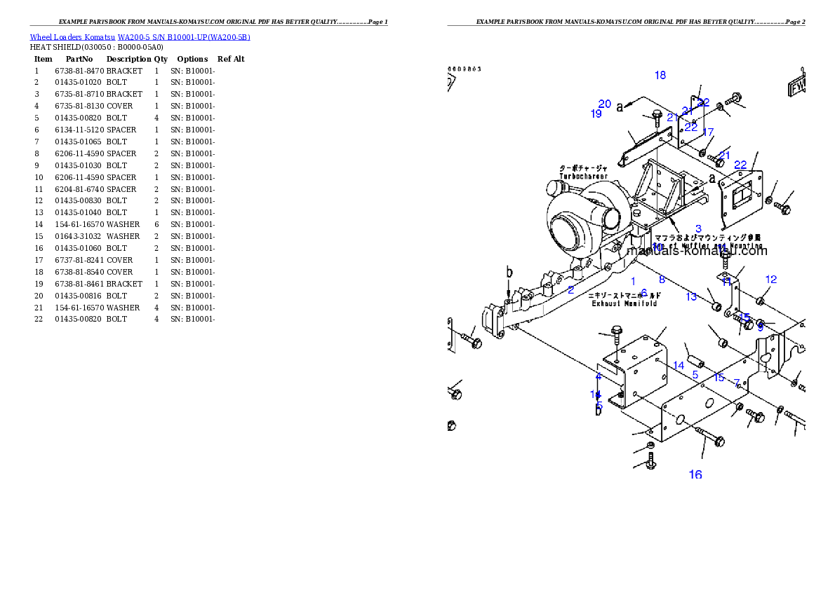 Protected: WA200-5 S/N B10001-UP Partsbook