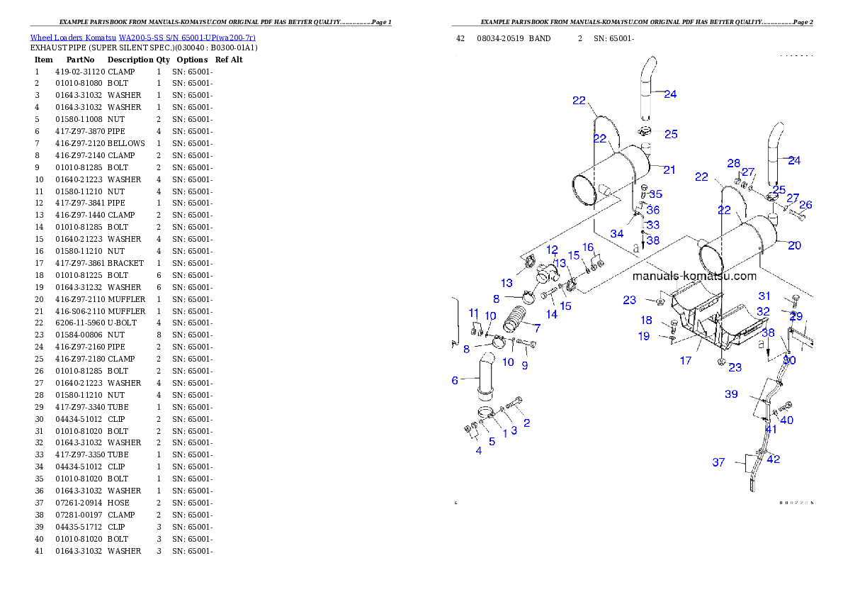 Protected: WA200-5-SS S/N 65001-UP Partsbook