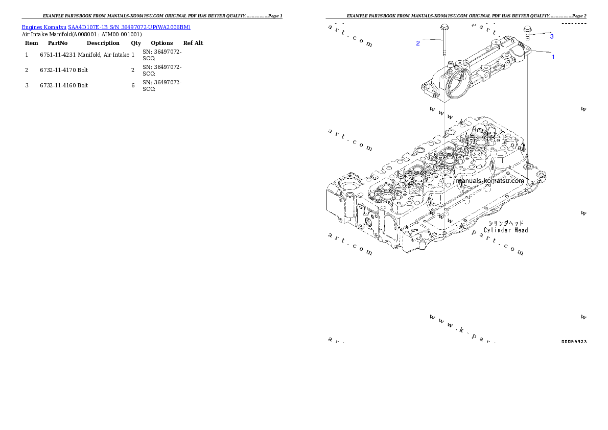 Protected: SAA4D107E-1B S/N 36497072-UP Partsbook
