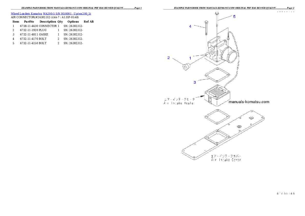 Protected: WA200-5 S/N H50001 – Up Partsbook
