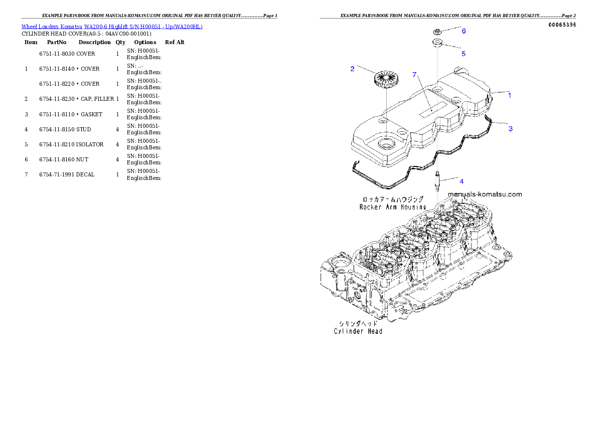 Protected: WA200-6 Highlift S/N H00051 – Up Partsbook
