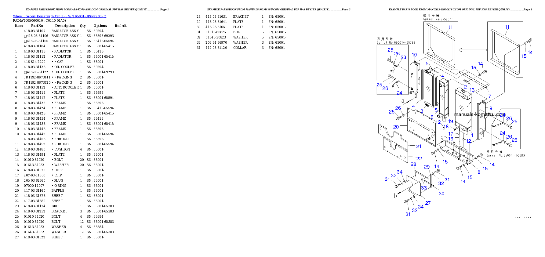 Protected: WA200L-5 S/N 65001-UP Partsbook