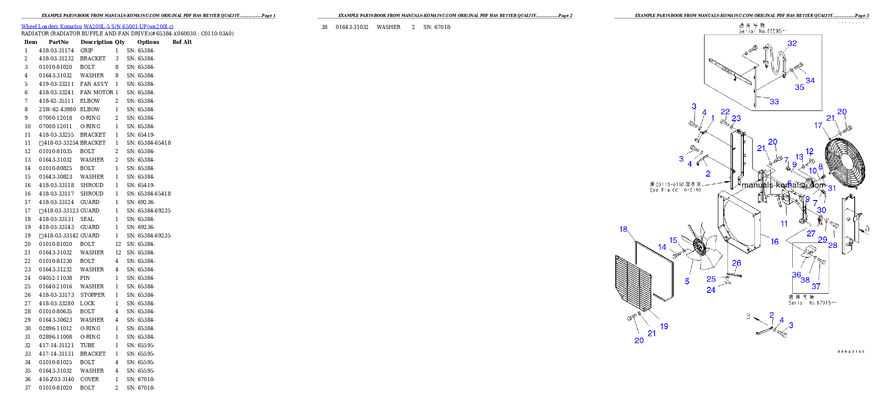 Protected: WA200L-5 S/N 65001-UP Partsbook