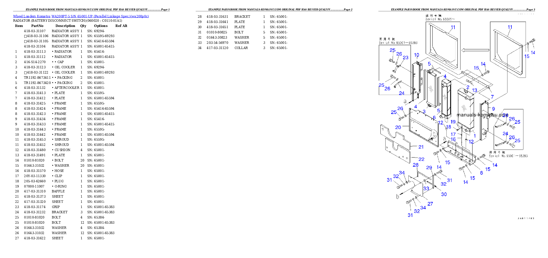 Protected: WA200PT-5 S/N 65001-UP (Parallel Linkage Spec.) Partsbook