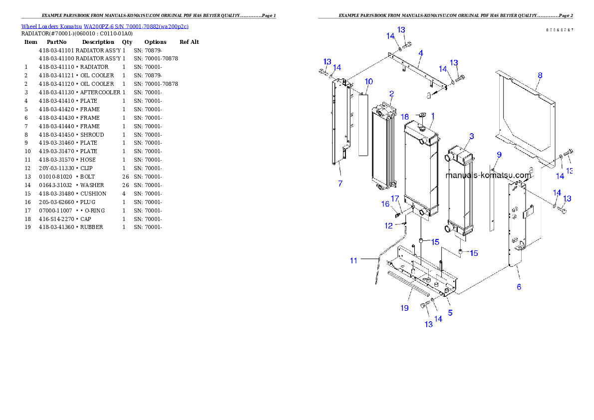 Protected: WA200PZ-6 S/N 70001-70882 (For EU) Partsbook