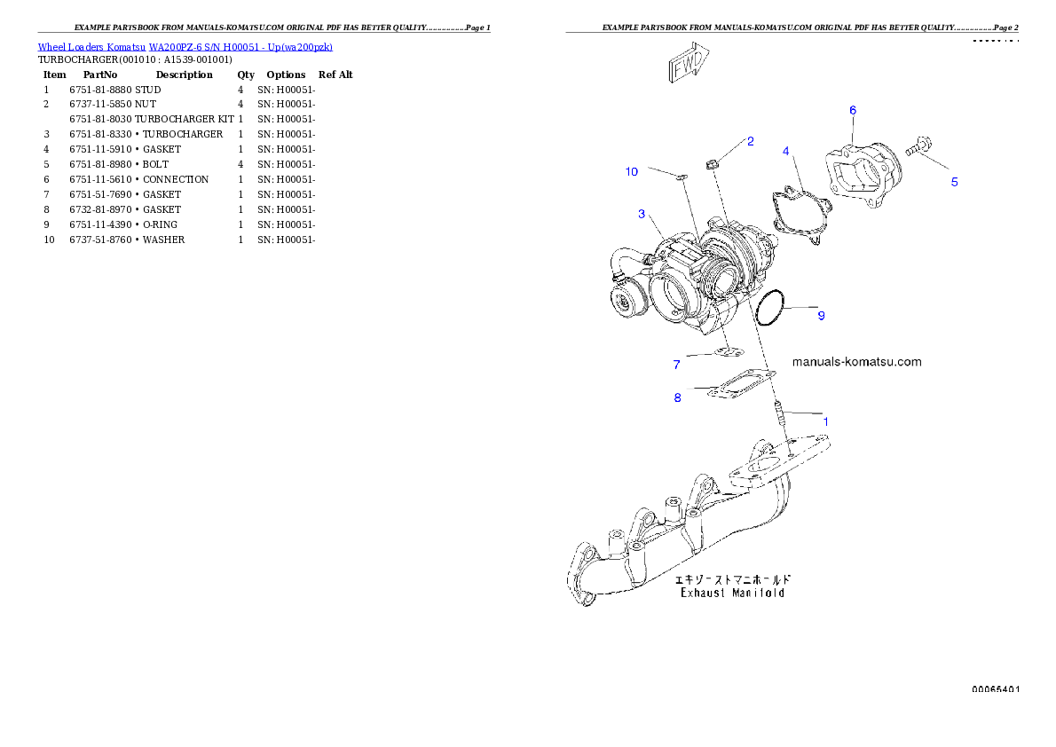 Protected: WA200PZ-6 S/N H00051 – Up Partsbook