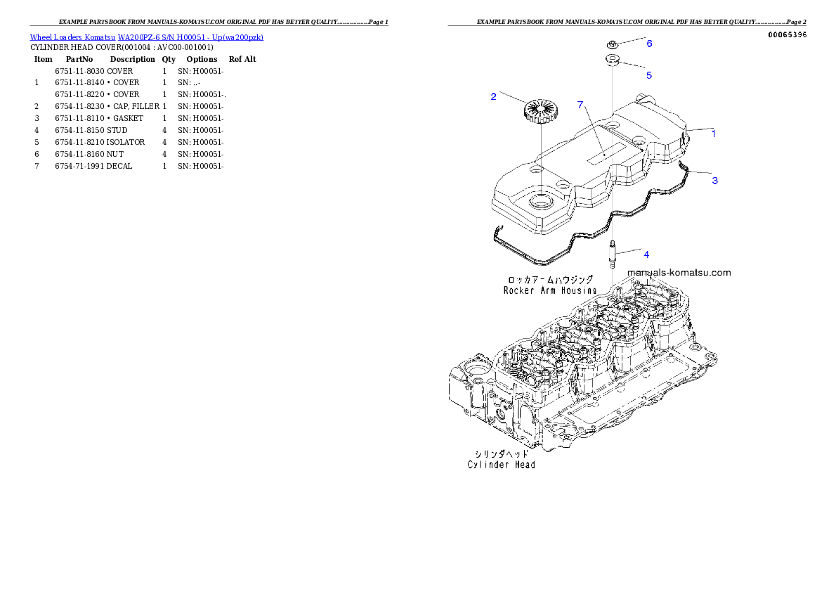 Protected: WA200PZ-6 S/N H00051 – Up Partsbook