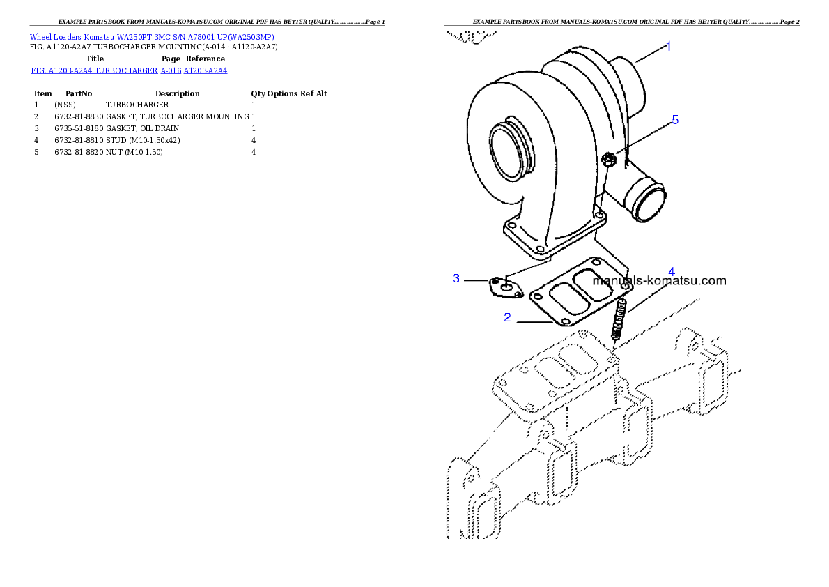 Protected: WA250PT-3MC S/N A78001-UP Partsbook