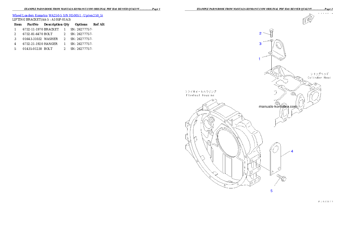 Protected: WA250-5 S/N H50051 – Up Partsbook