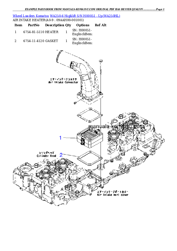 Protected: WA250-6 Highlift S/N H00051 – Up Partsbook