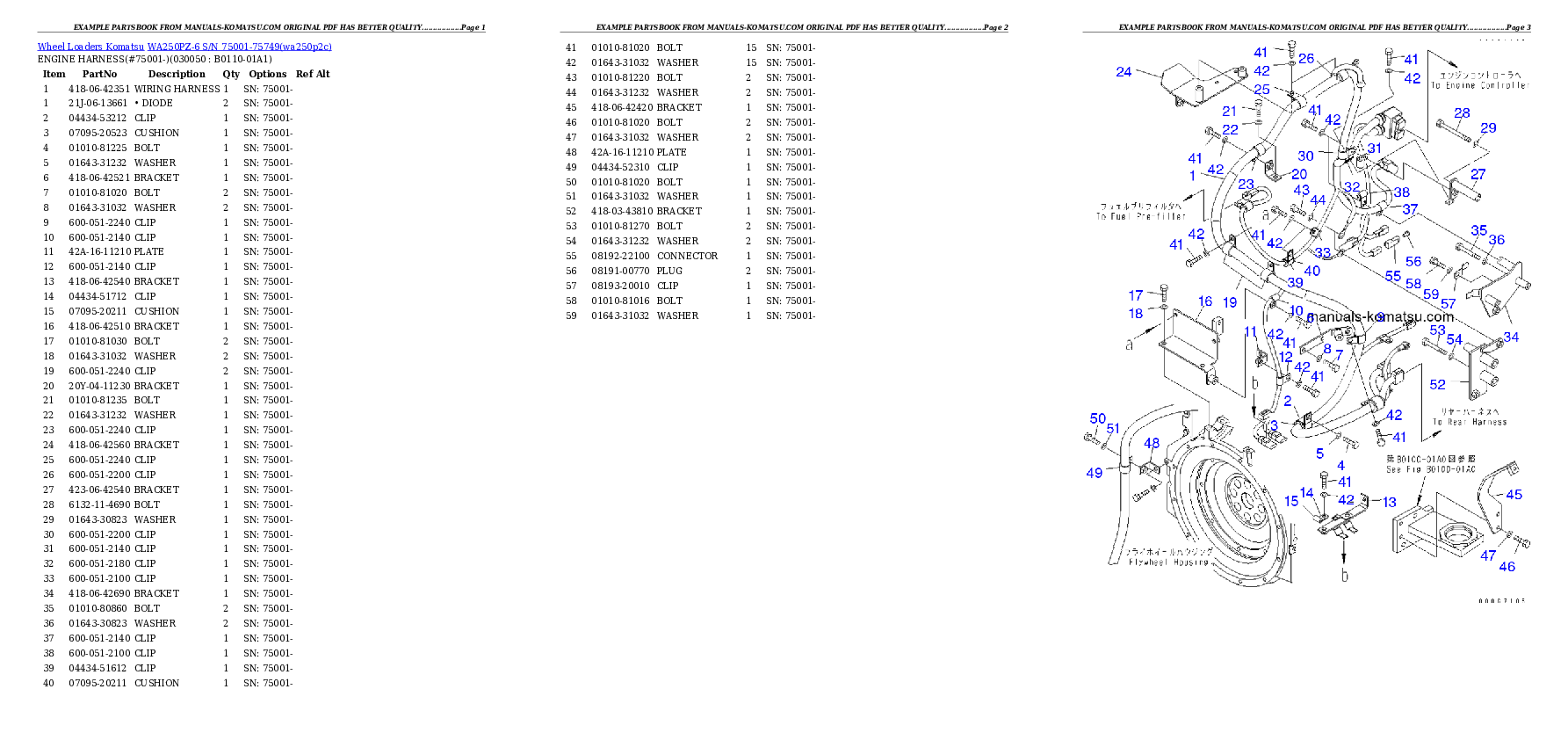 Protected: WA250PZ-6 S/N 75001-75749 (For N.America) Partsbook